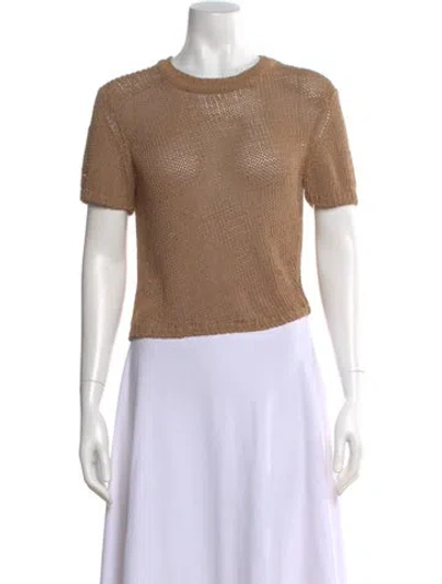 Pre-owned Aya Muse Crew Neck Sweater In Brown