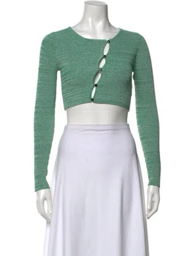 Pre-owned Aya Muse Crew Neck Sweater In Green