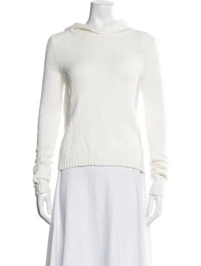 Pre-owned Aya Muse Crew Neck Sweater In White