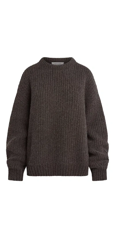 Aya Muse Crewneck Sweater Taupe In Brown