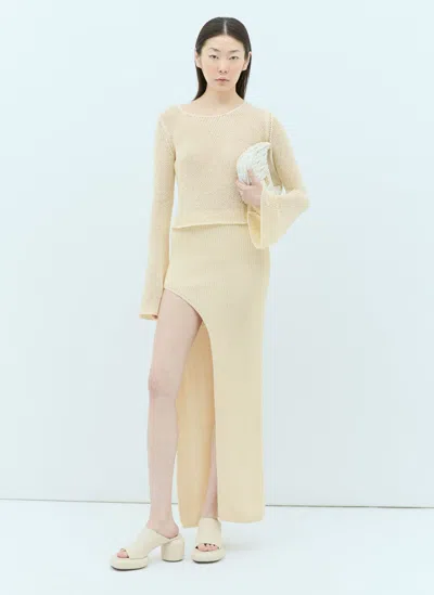 Aya Muse Dai Knit Sweater In Beige