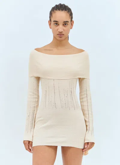 Aya Muse Deva Knit Dress In Beige