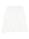 Aya Muse Ribbed Double Layer T-shirt Clothing In White