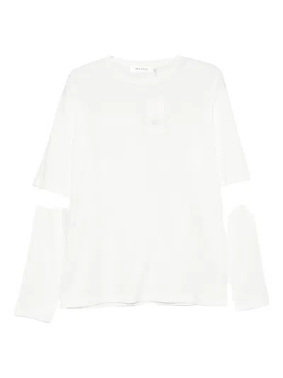 Aya Muse Double-sleeve T-shirt In White