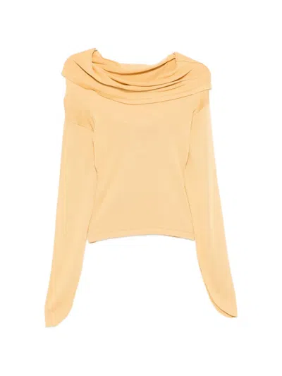 Aya Muse Draped Rylin Top In Neutral