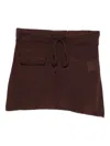 Aya Muse Ribbon-wrapped Waist-length Skirt In Brown