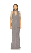 Aya Muse Eden Maxi Dress In Slate Gray