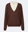 Aya Muse Pullover Eirae Aus Einem Leinengemisch In Brown