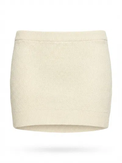 Aya Muse Elastic Ribbed Knitted Short Skirt In Multi