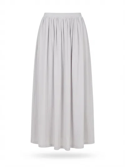 Aya Muse Elastic Waist Midi Skirt In Blue