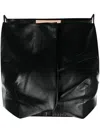 Aya Muse Black Elfi Faux-leather Tank Top