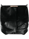 Aya Muse Black Elfi Faux-leather Tank Top In Black