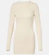 Aya Muse Elowen Open-back Silk-blend Minidress In Neutral
