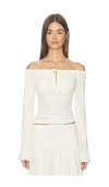 Aya Muse Elya Top In White
