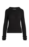 Aya Muse Erida Knit Silk-blend Sweater In Black