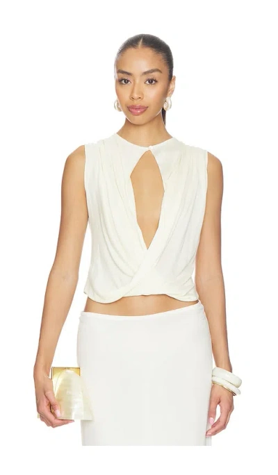 Aya Muse Esme Top In White