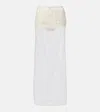 Aya Muse Eteri Bow-detail Floral Lace Midi Skirt In White