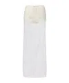 Aya Muse Eteri Bow-detail Floral Lace Midi Skirt In White