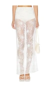 Aya Muse Eteri Bow-detail Floral Lace Midi Skirt In White