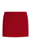 Aya Muse Exclusive Knit Cotton-blend Mini Skirt In Red