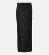 Aya Muse Fera Pleated Wool Maxi Skirt In Black