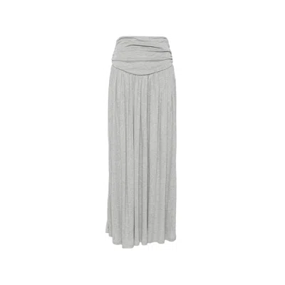 Aya Muse Gathered Maxi Skirt In Gray