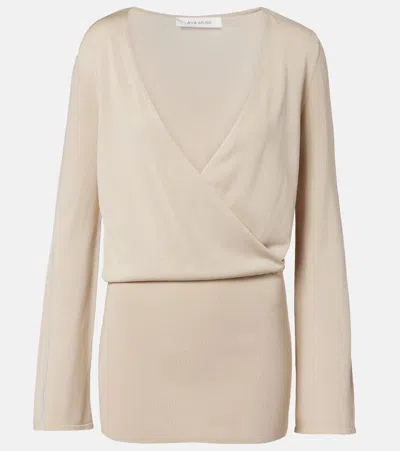 Aya Muse Gema Minidress In Neutral