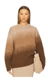 Aya Muse Gradient Crewneck In 米黄色 & 棕色