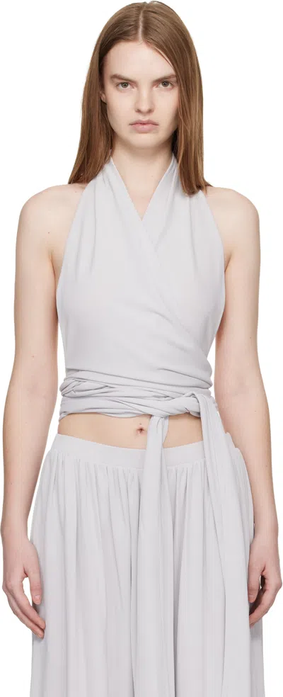 Aya Muse Gray Aelir Top In Blue