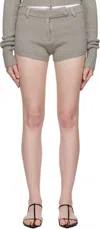 Aya Muse Gray Ivy Shorts In Gray