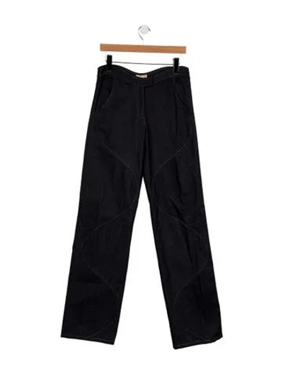 Pre-owned Aya Muse High-rise Straight Leg Jeans In Blue