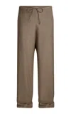Aya Muse Horo Wool-blend Straight-leg Pants In Taupe