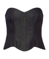 Aya Muse Non-stretch Denim Jacket In Black