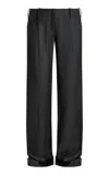 Aya Muse Indus Wool Straight-leg Pants In Black