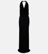 Aya Muse Iro Halterneck Open-back Maxi Dress In Black