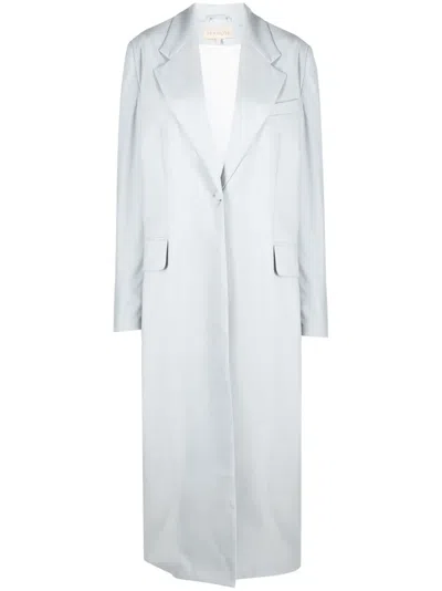 Aya Muse Iso Wool Trench Coat In Blue