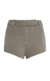 Aya Muse Ivy Knit Cotton Shorts In Gray