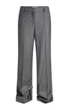 Aya Muse Jaci Low-rise Wool Suiting Straight-leg Pants In Dark Grey