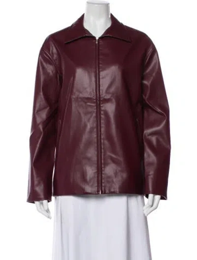 Pre-owned Aya Muse Jacket In Burgundy