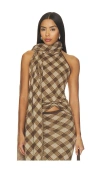 Aya Muse Kae Top In Brown