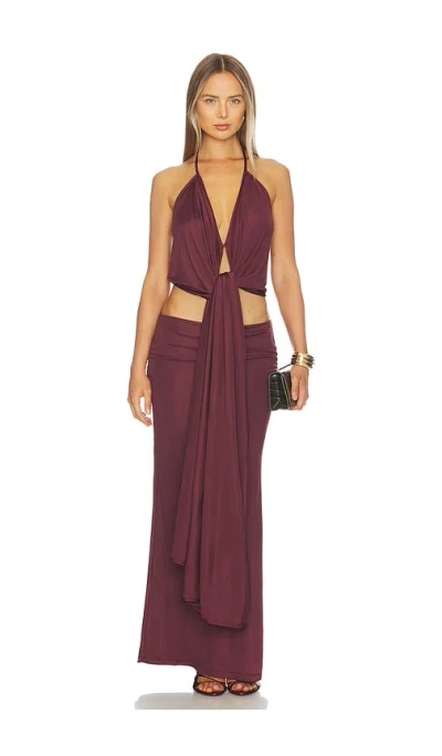 Aya Muse Kaima Top In Burgundy