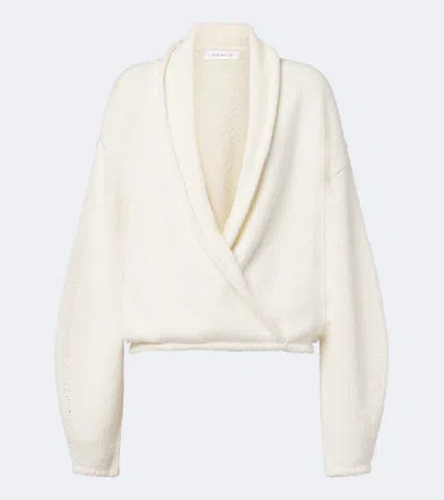 Aya Muse Kena Wrap-style Sweater In White