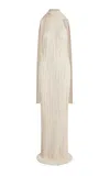 Aya Muse Kiran Ribbon-knit Cotton-blend Maxi Dress In Off-white