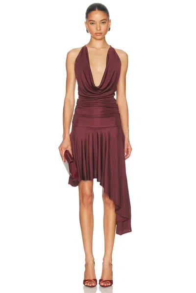 Aya Muse Kiri Dress In Burgundy