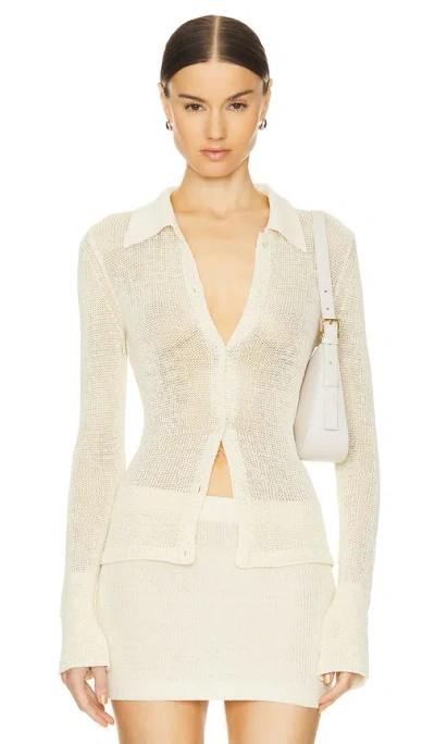 Aya Muse Kivu Cardigan In Ivory