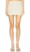 Aya Muse Kivu Knitted Miniskirt In Ivory