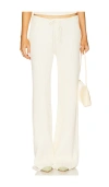 Aya Muse Knit Drawstring Pants In Cream