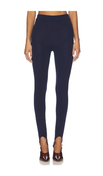 Aya Muse Knit Leggings In Blue