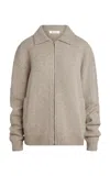 Aya Muse Knit Wool-blend Jacket In Tan