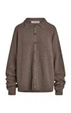 Aya Muse Knit Wool-cashmere Top In Brown